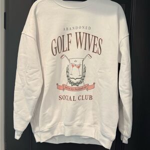 Pink Lily White Graphic Sweater